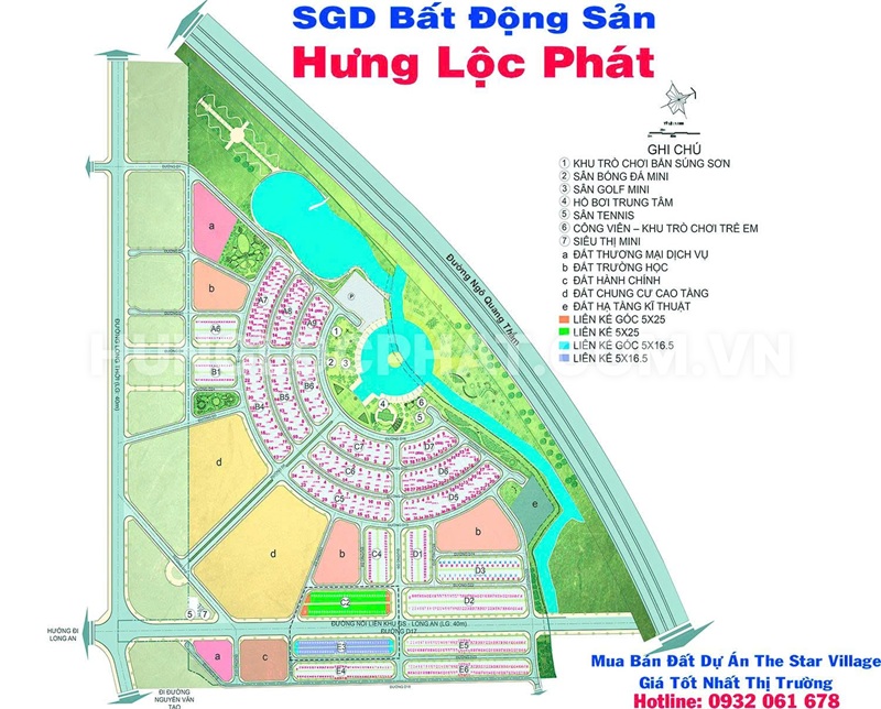 Sơ đồ phân lô đất nền dự án The Star Village Nhà Bè